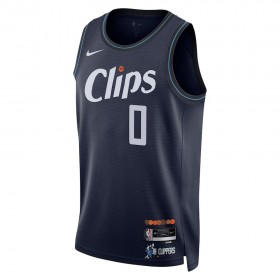 Camiseta Hombre NBA Los Angeles Clippers Russell Westbrook 2023-24 Nike City Edition Navy Swingman
